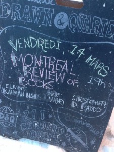Montreal Review of Books launch